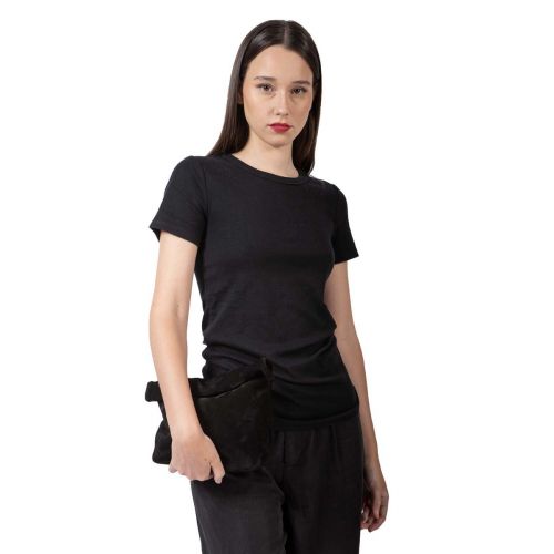 clutch in camoscio nero 