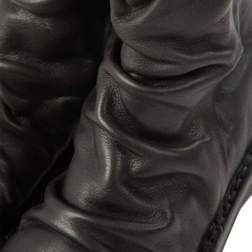 tronchetti PILAR con zeppa in pelle nera 