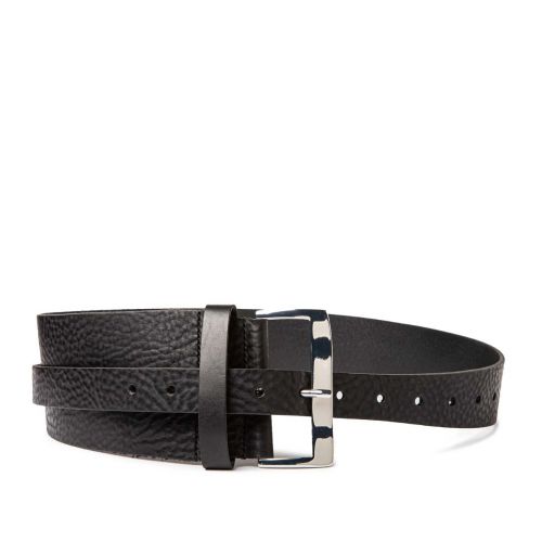 cintura fascia alta in pelle nera