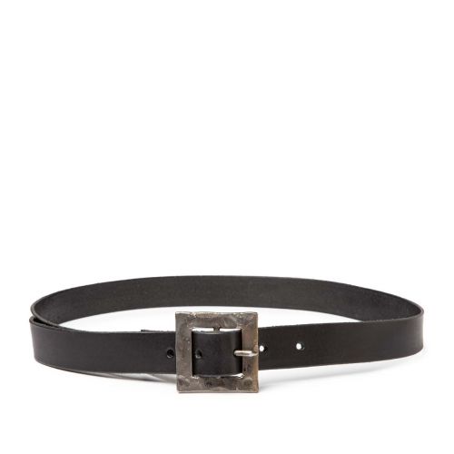 cintura SQUARE nera fibbia quadrata 