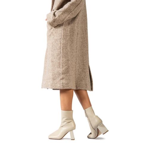 tronchetti in pelle grigio perla 