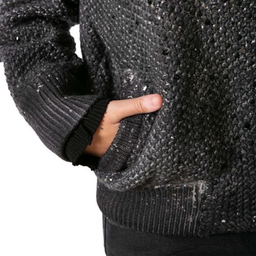 bomber lamina e strass grigio 