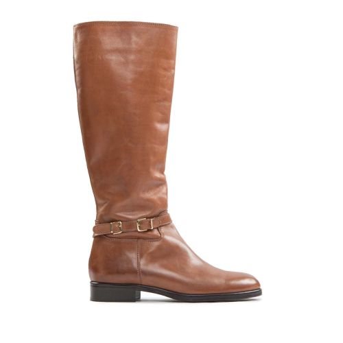 stivali fibbia laterale cuoio 