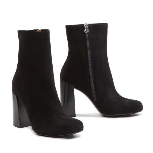 tronchetto OLGA in camoscio nero