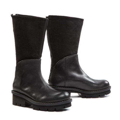 stivali bimateriali KISHI neri