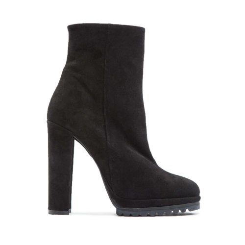 tronchetto in camoscio nero