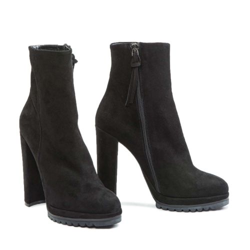 tronchetto in camoscio nero