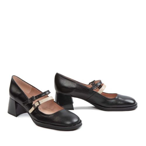 bebe con fibbie e tacco basso