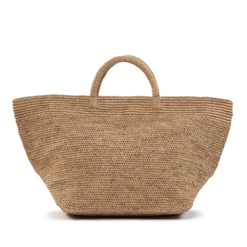 shopper VANILLA in raffia tea