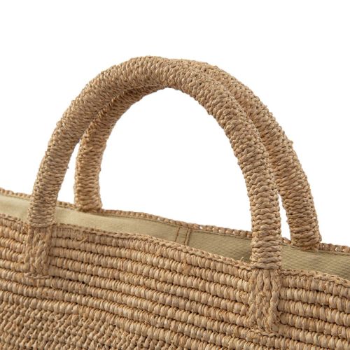 shopper VANILLA in raffia tea