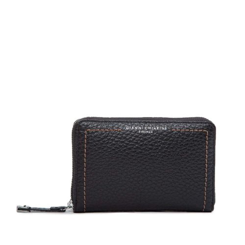 portafogli M zip around in pelle nera