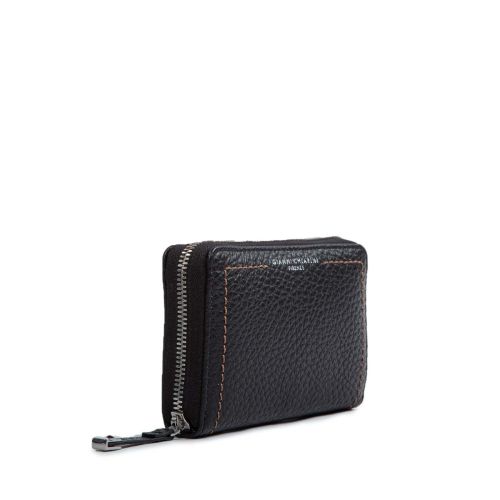 portafogli M zip around in pelle nera