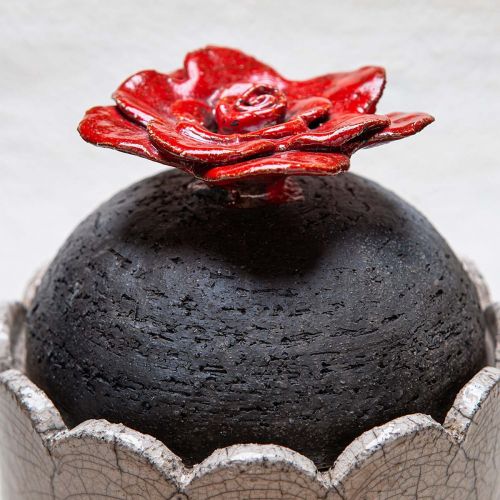ceramica RAKU - vaso FLOWER