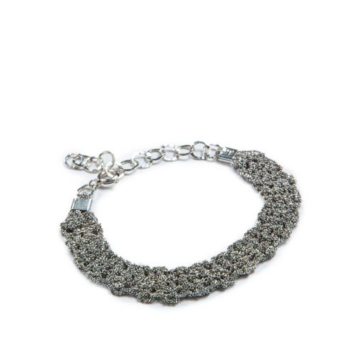 bracciale TRAMA in argento 925 con bagno platino 
