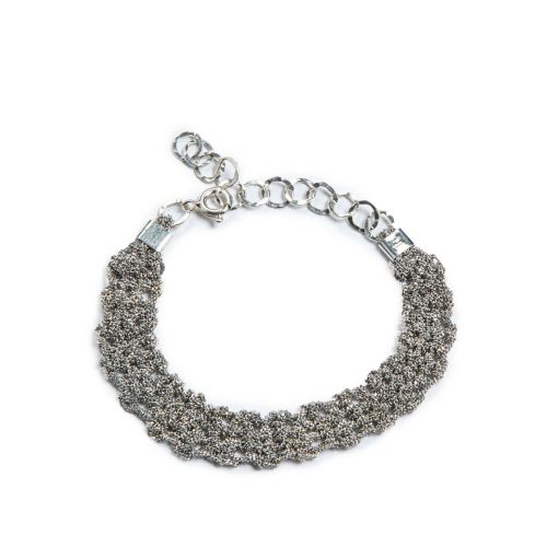 bracciale TRAMA in argento 925 con bagno platino 