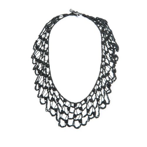 collana YAMILE in argento 925 nero  