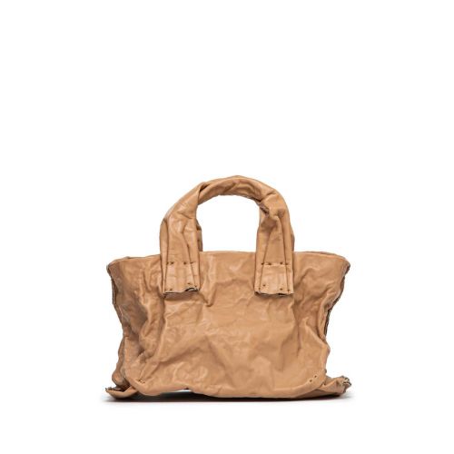 mini shopper ANIMA in pelle cammello