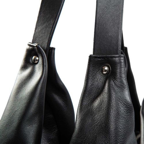 monospalla AMANDA in pelle nera