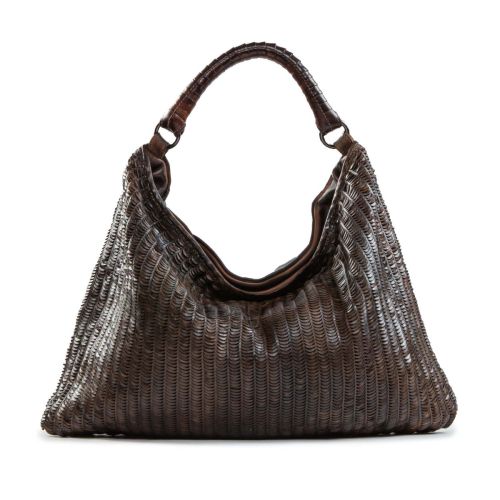 monospalla in pelle intagliata sequoia