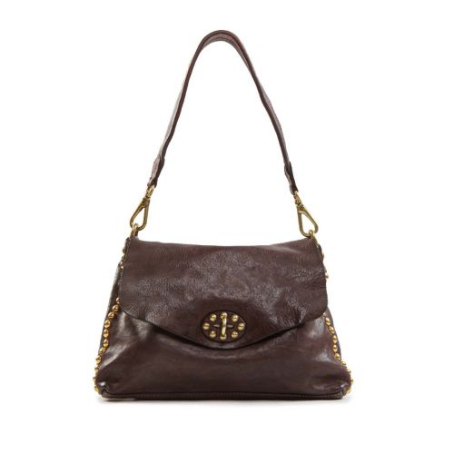 monospalla NADIA in pelle testa di moro