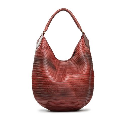 monospalla in pelle borgogna 