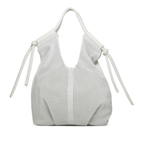 shopper KAREN in pelle forata bianca - esclusiva mondo
