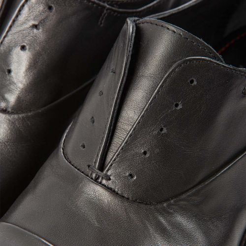 stringata laccio removibile in pelle nera