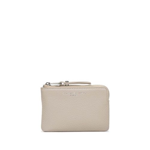 portafogli piccolo in pelle grigia