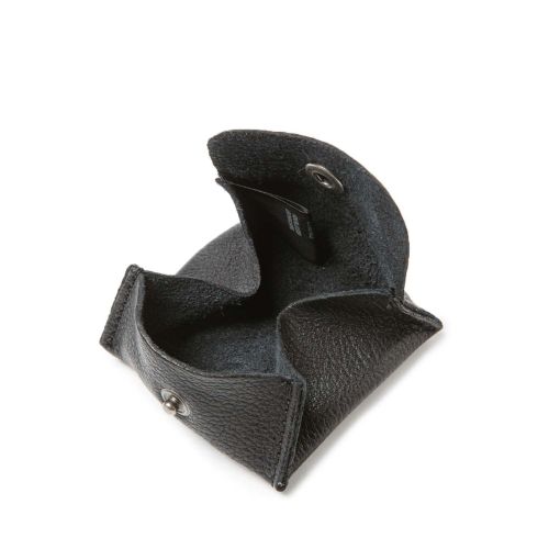 portamonete clip in pelle nera