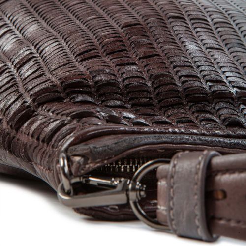 shopper in pelle intagliata jeans degrade 