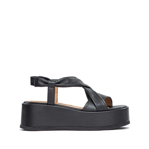 zeppa KIRA in pelle nera