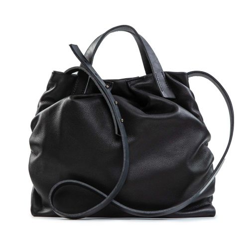 secchiello ROSINA in pelle nera