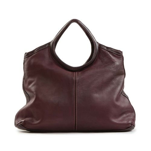 shopper CAMILLA in pelle prugna