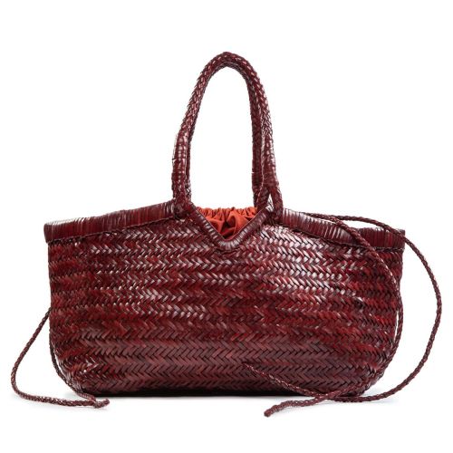 shopper CRUDELIA in pelle barolo