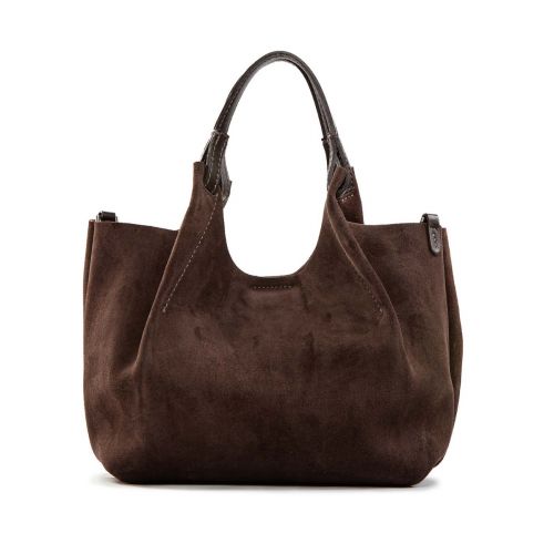 shopper DUA media camoscio moka