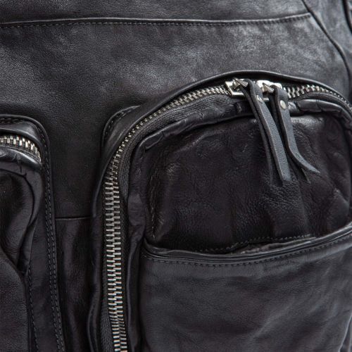 shopper FURIO tasche esterne in pelle nera