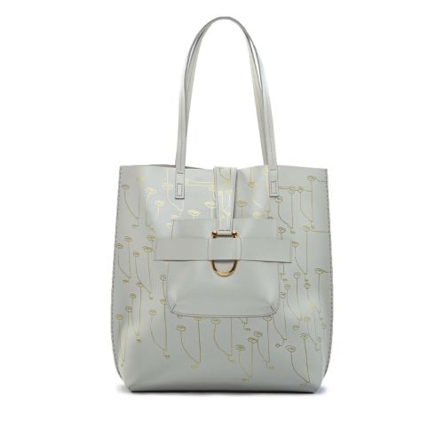 shopper LEDA in pelle bianca