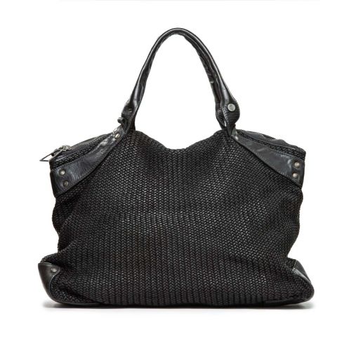 shopper CORALINE in pelle nera 