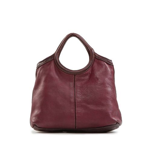 shopper piccola CAMILLA in pelle viola