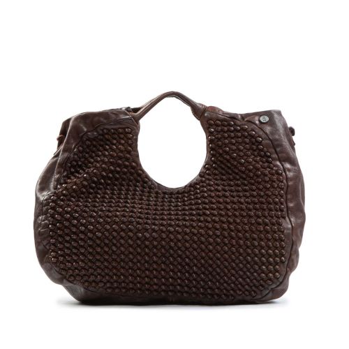 shopper SUSY in pelle castagna