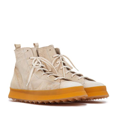 sneakers in pelle beige