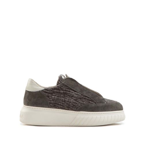 sneakers IVOR in suede grigio 