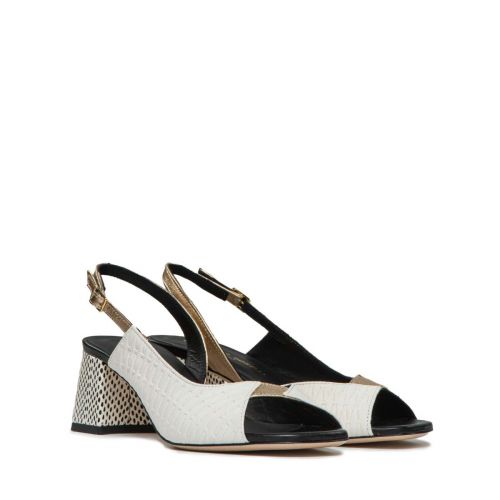 sandali ROMY in pelle multimateriale 