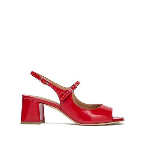 sandali ROMY in vernice rossa 