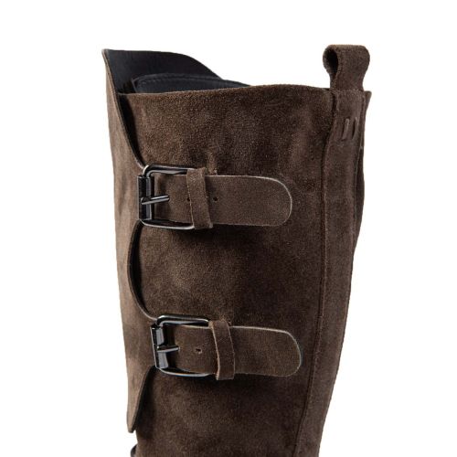 stivali anfibi in pelle fango