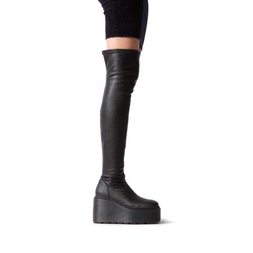 stivali cuissard con zeppa 