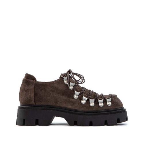 stringata PEDULA in camoscio fango