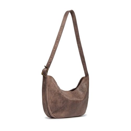 monospalla 90'S in pelle marrone