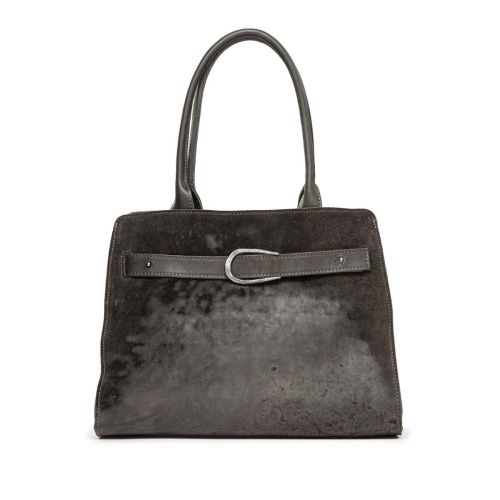 sella L in pelle grigia 