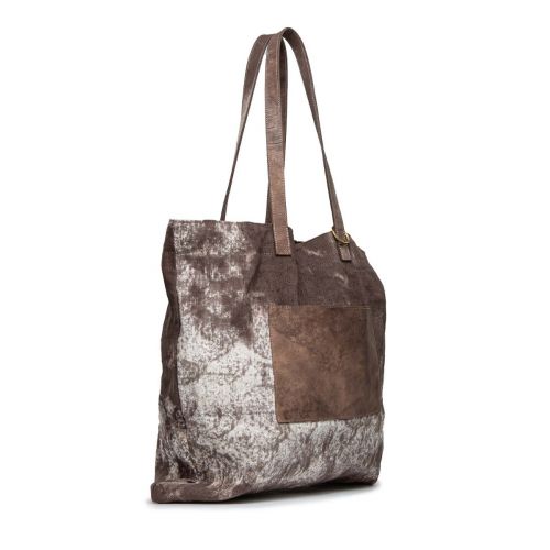 shopper HEMP in tessuto marrone 